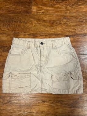 ABeige Cargo Pocket Mini Skirt - Women